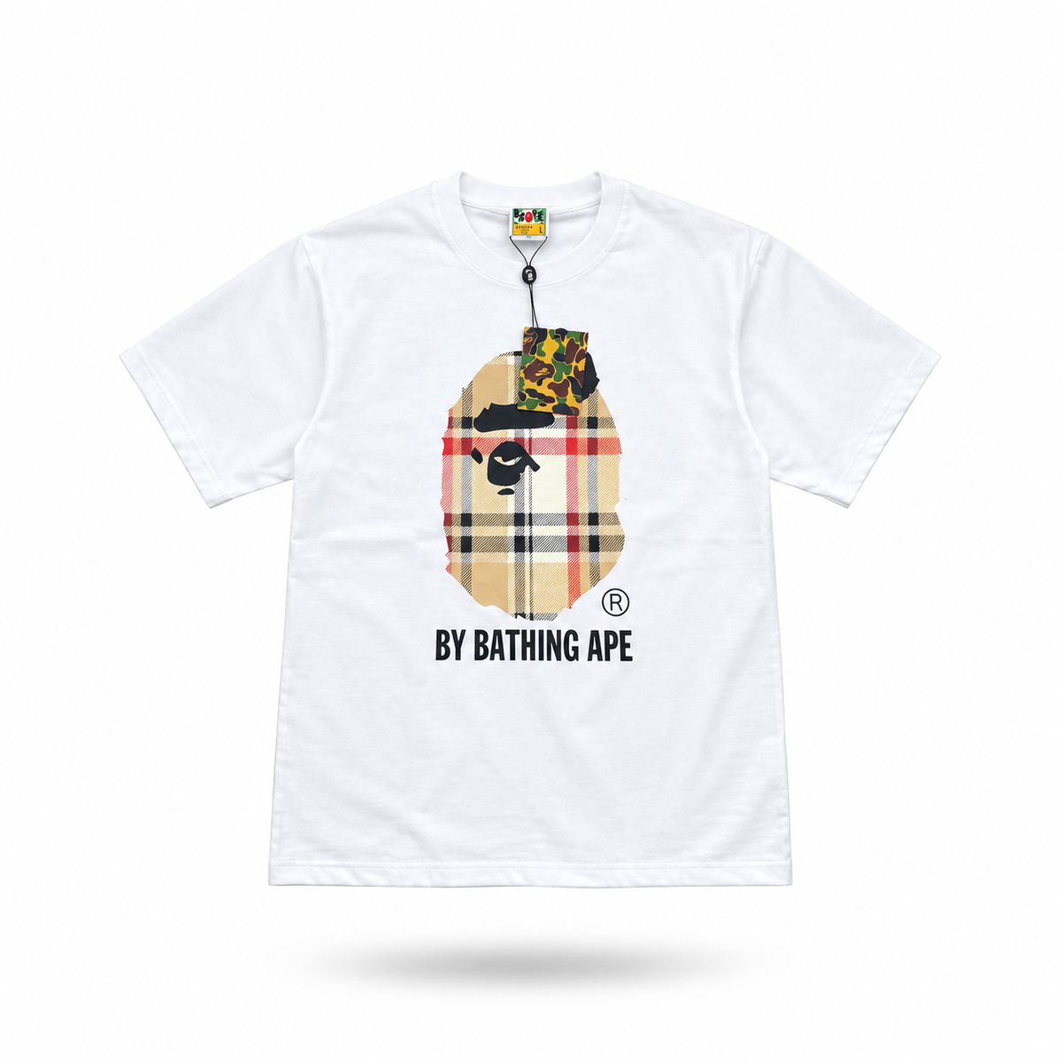 Bape Burberry white